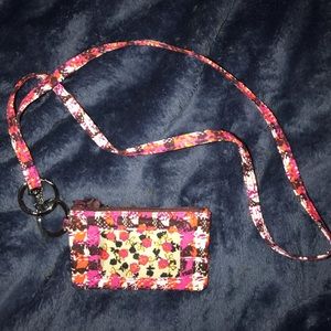Vera Bradley ID wallet with lanyard